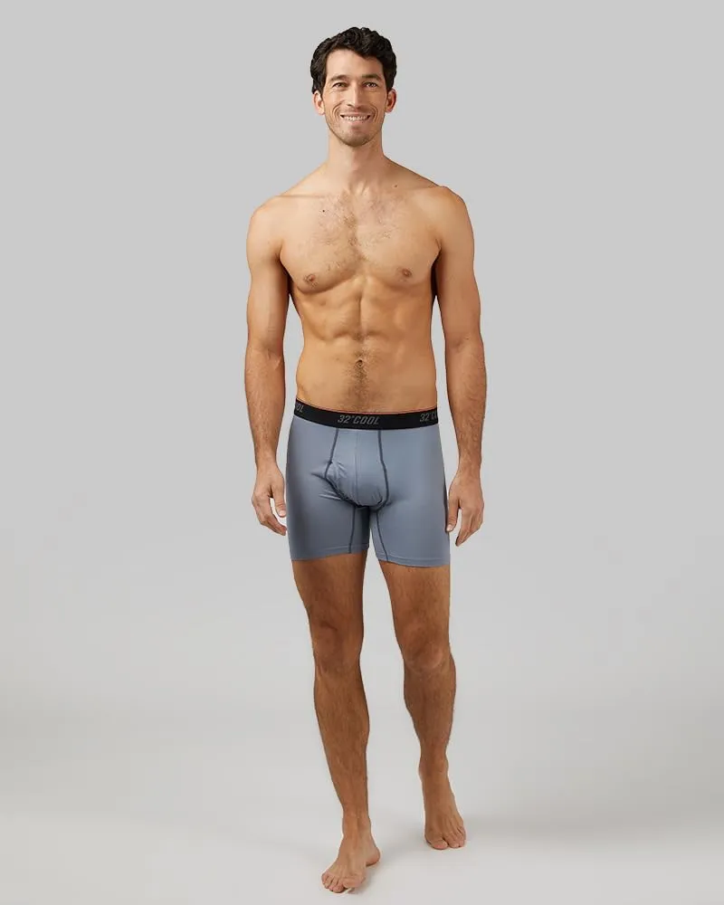 32 Degrees Men??s 4 Pack Cool Active Boxer Brief | Anti-Odor | Quick Drying | 4-Way Stretch
