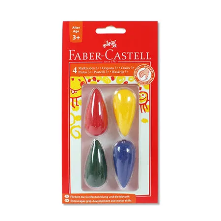 4 wax crayons - Drop shaped