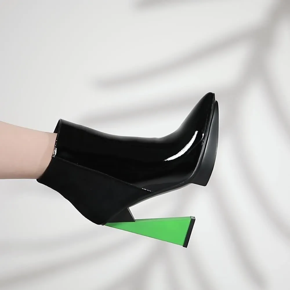 Abstract Ankle Boots