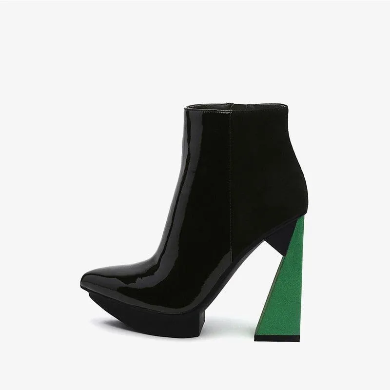 Abstract Ankle Boots