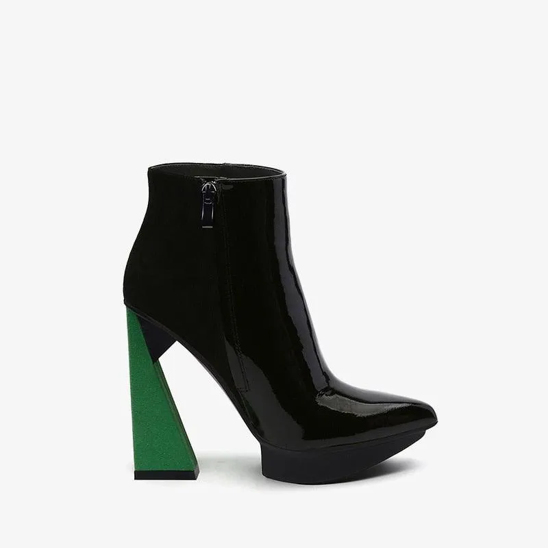 Abstract Ankle Boots