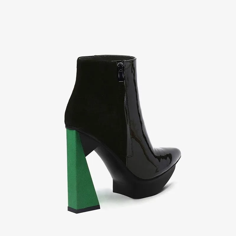 Abstract Ankle Boots
