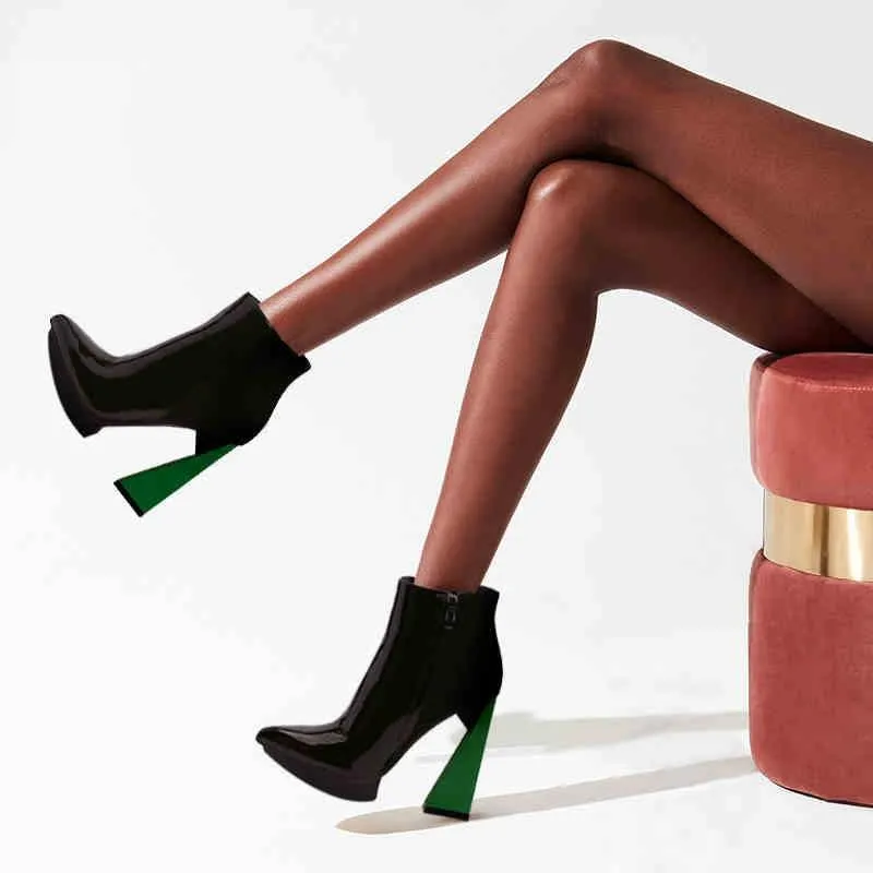 Abstract Ankle Boots