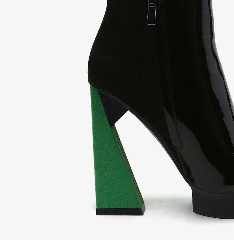 Abstract Ankle Boots