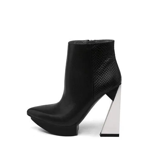 Abstract Ankle Boots