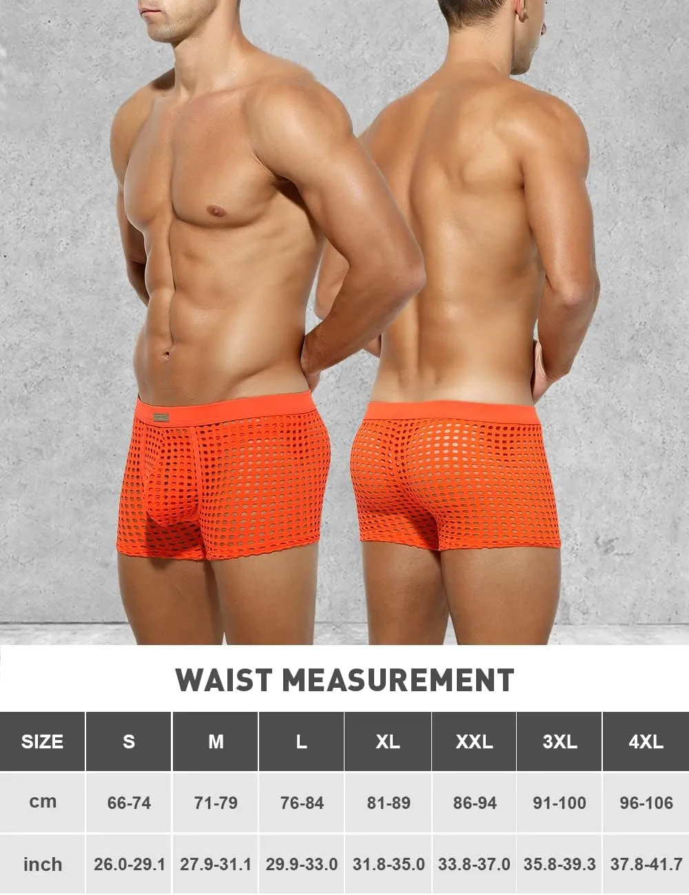 Arjen Kroos Mens Boxer Briefs Breathable Hot Mesh Underwear