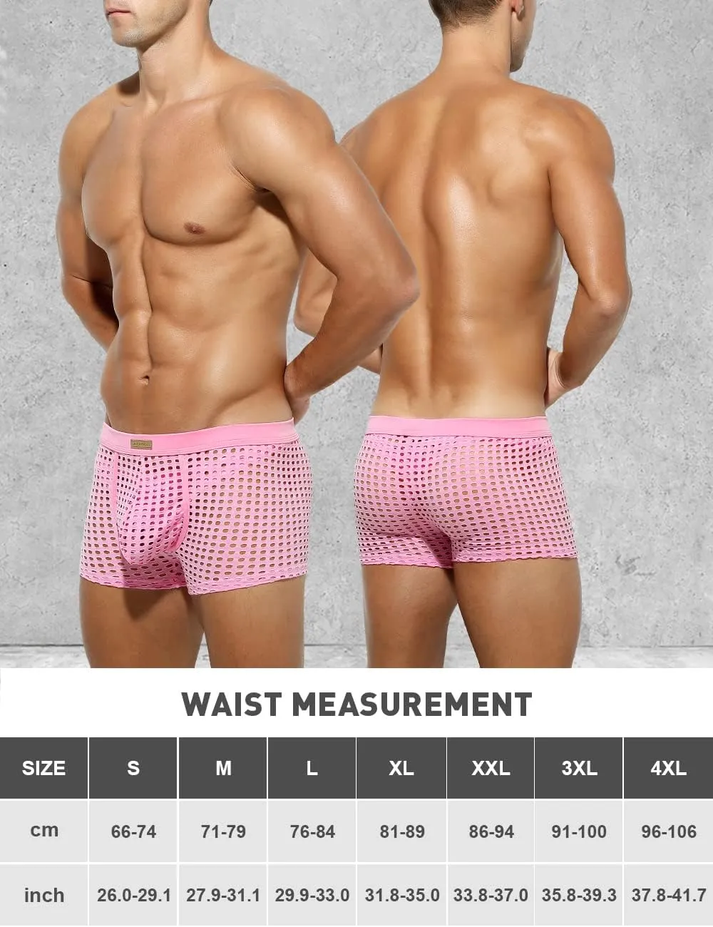 Arjen Kroos Mens Boxer Briefs Breathable Hot Mesh Underwear