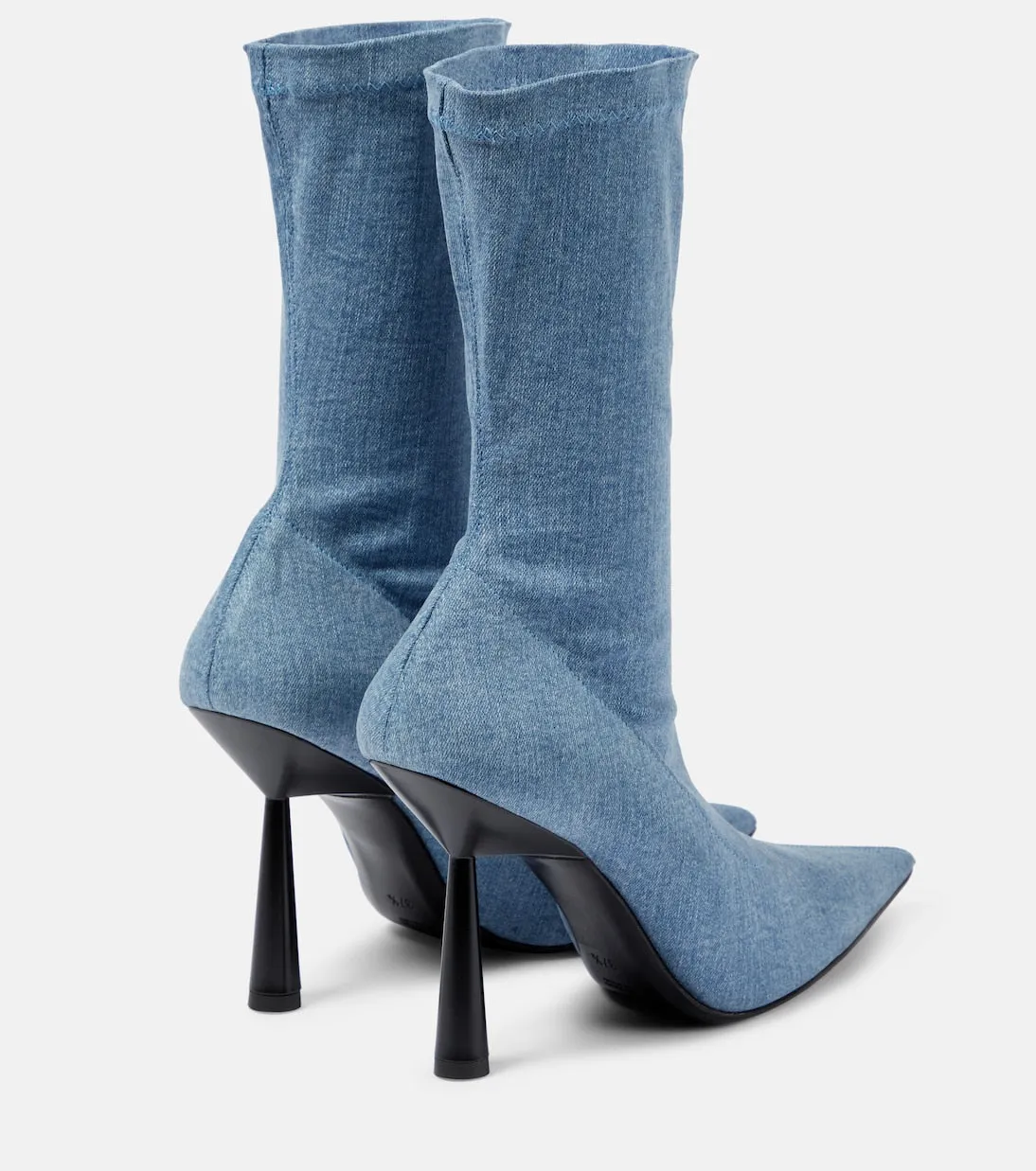 Barthelise Gia Borghini denim ankle boots, blue