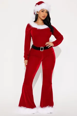 Being Naughty Santa 2 Piece Costume Set - Red/White