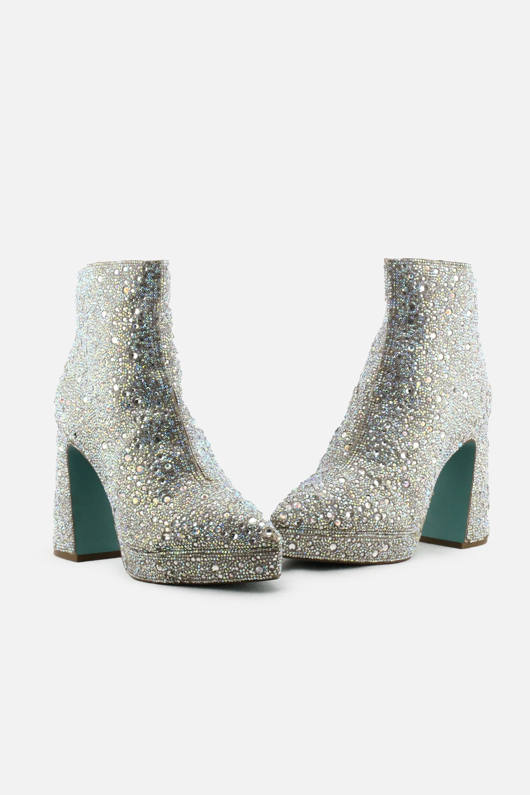 Betsey Johnson Zipper Platform Boots | Textile