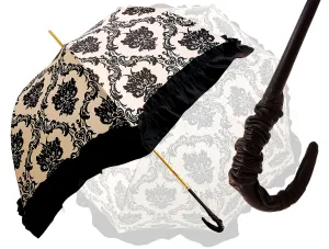 Black & White Ruffle Umbrella Italian Glamour