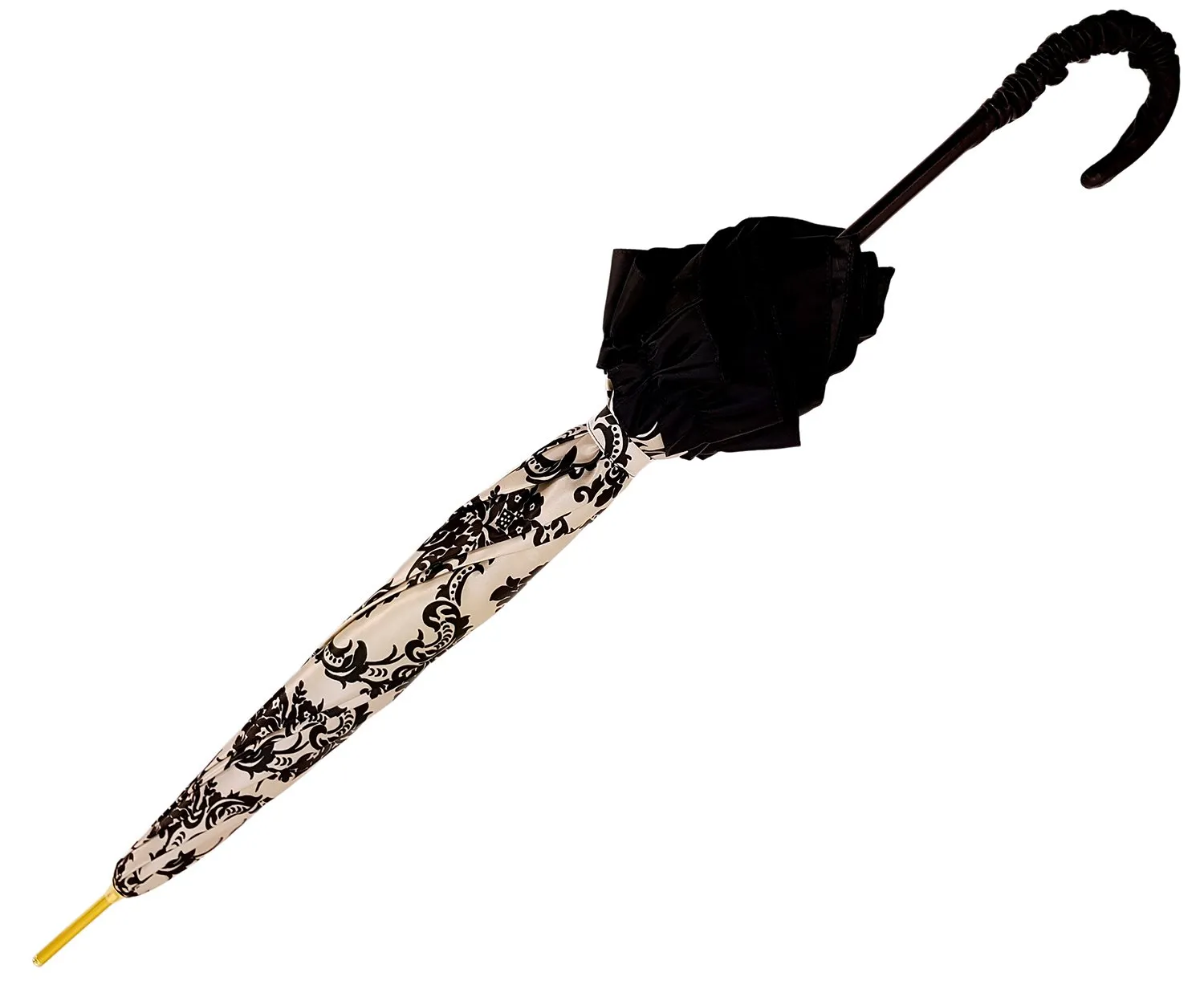 Black & White Ruffle Umbrella Italian Glamour