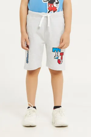 Boys Grey Tom And Jerry Elasticated Waist Short
