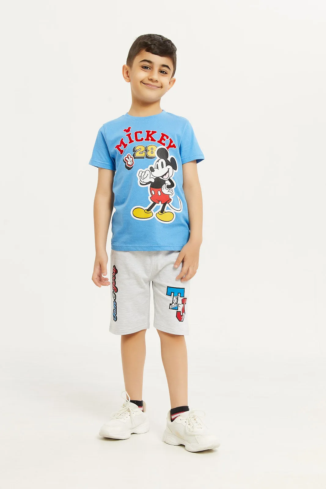 Boys Grey Tom And Jerry Elasticated Waist Short