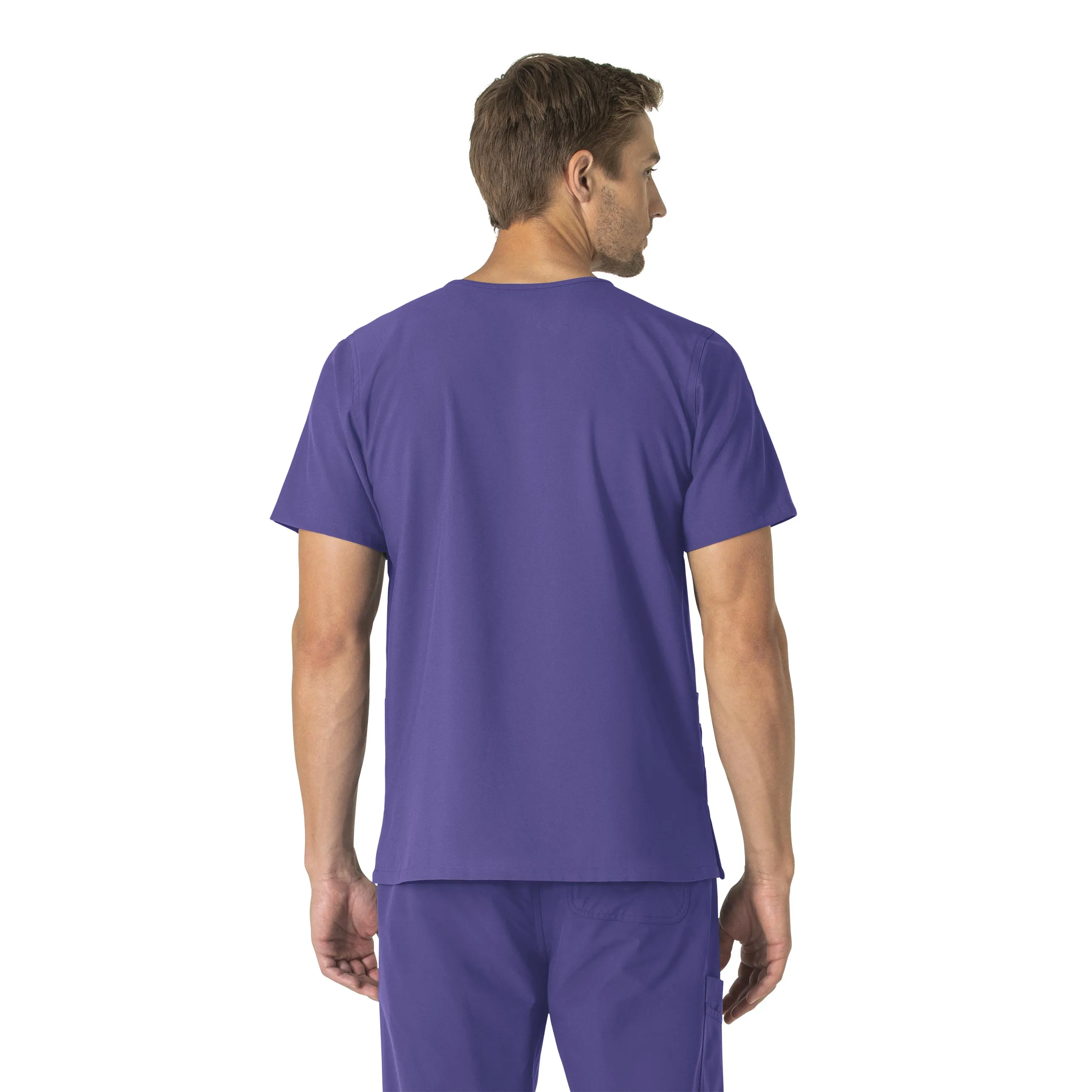 Carhartt Force Essentials Unisex V-Neck 6-Pocket Scrub Top - Grape