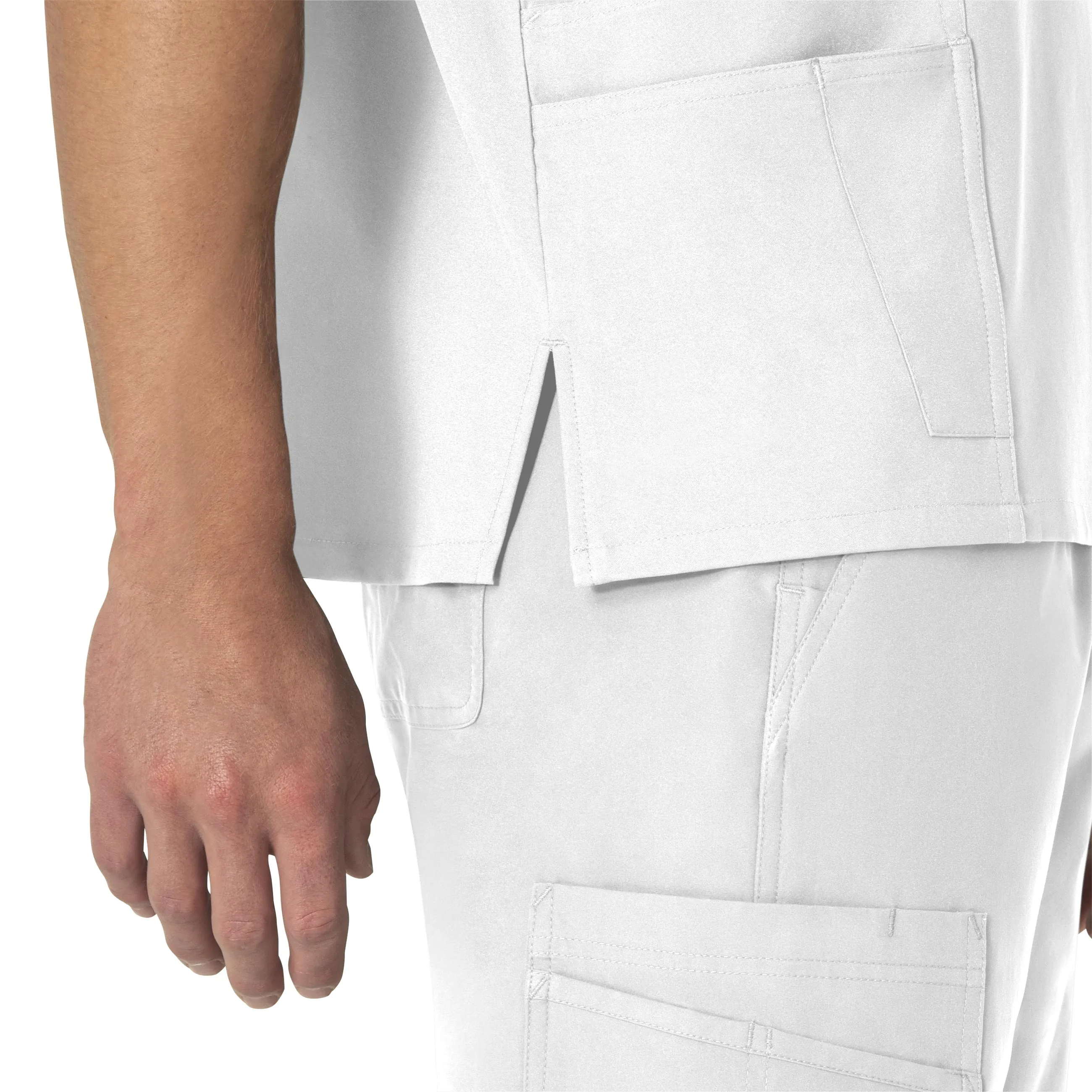 Carhartt Force Essentials Unisex V-Neck 6-Pocket Scrub Top - White