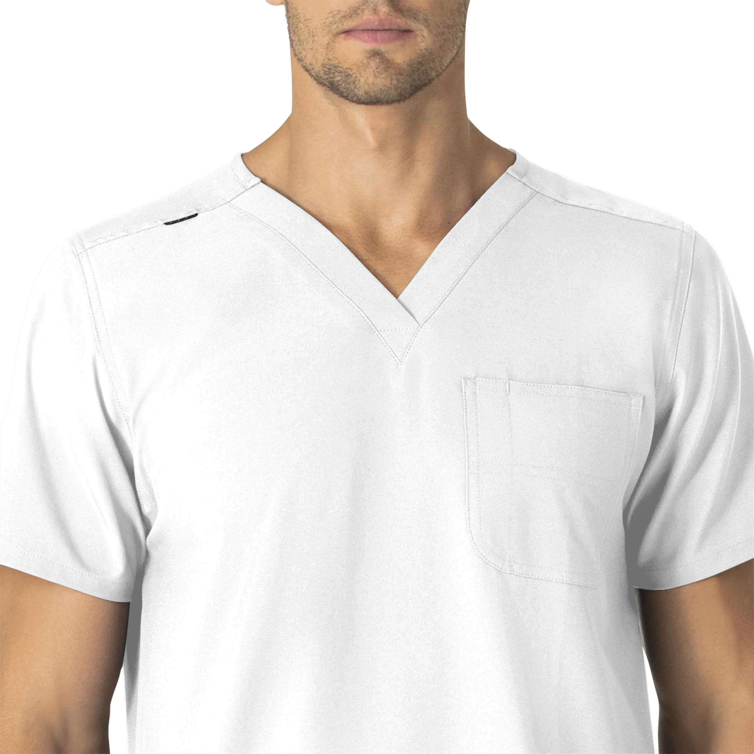 Carhartt Force Essentials Unisex V-Neck 6-Pocket Scrub Top - White
