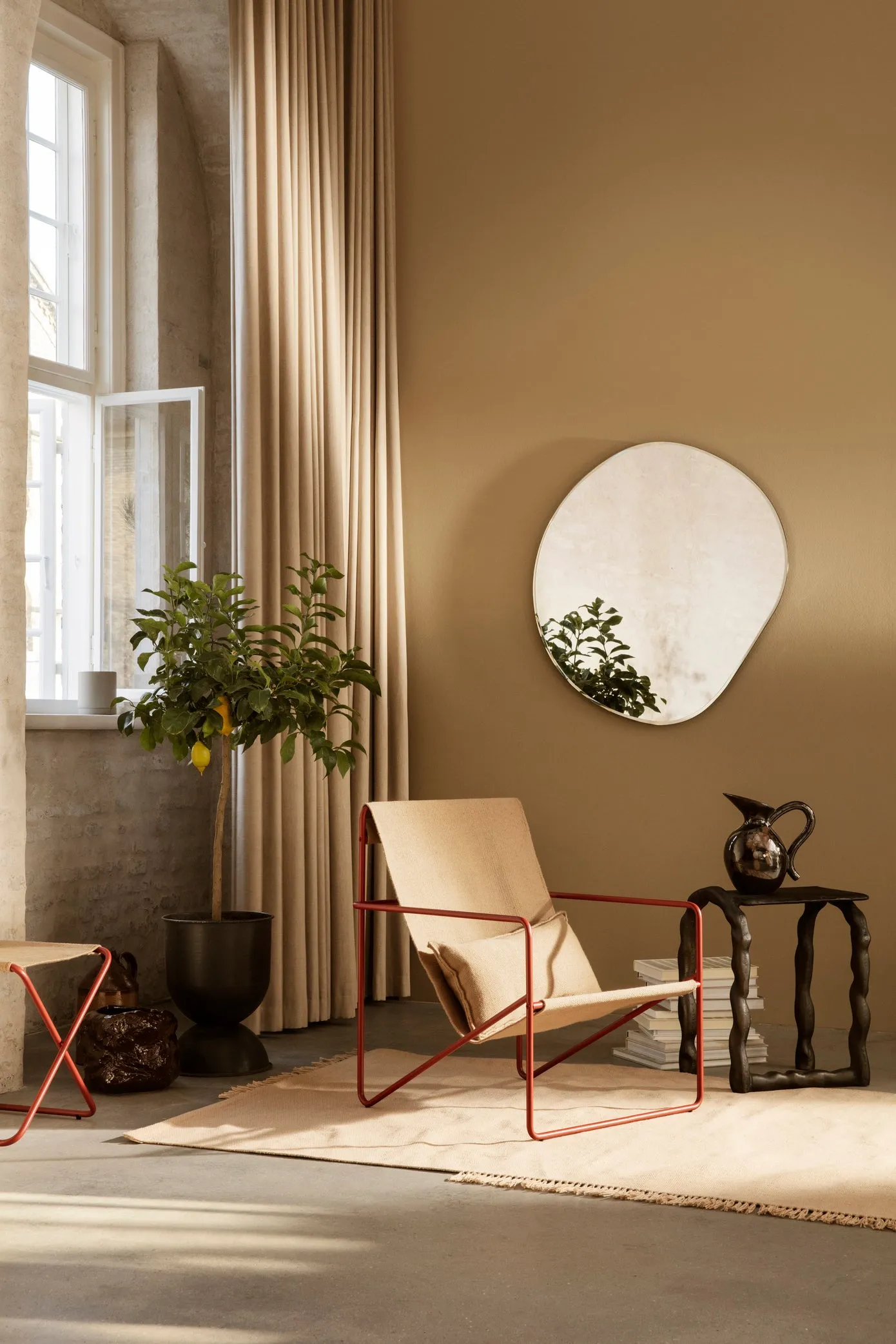 Desert Lounge Chair - Poppy Red