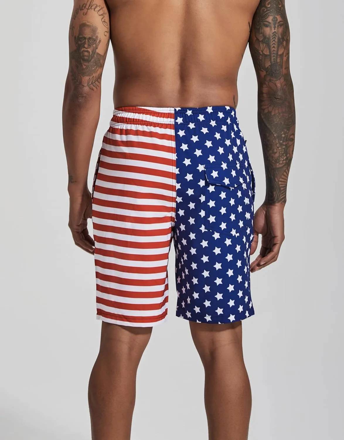 difficort Mens Swim Trunks with Compression Liner Quick Dry Bathing Suits Shorts with Zipper Pockets