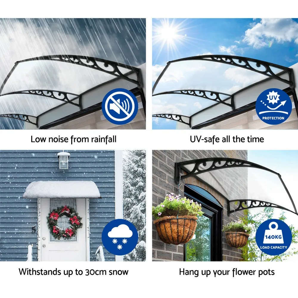 Durable Polycarbonate Window Door Awning, UV Resistant - Instahut