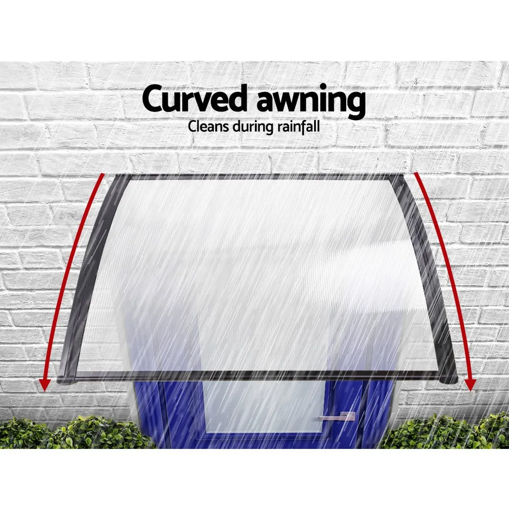 Durable Polycarbonate Window Door Awning, UV Resistant - Instahut