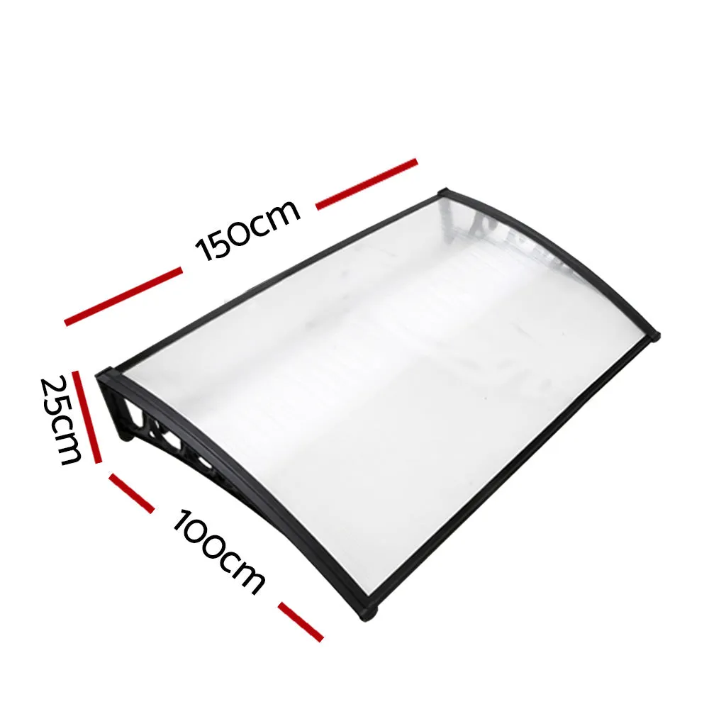 Durable Polycarbonate Window Door Awning, UV Resistant - Instahut