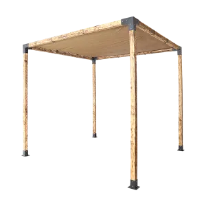 Durable Steel Pergola Brackets Set, Matte Black   Coffee Screen