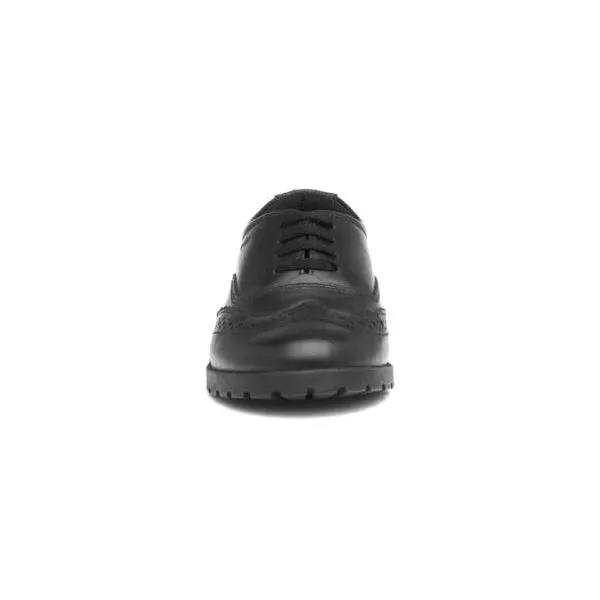 EADIE Girls Leather Oxford Shoes Black Patent