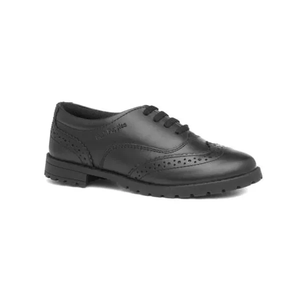 EADIE Girls Leather Oxford Shoes Black Patent