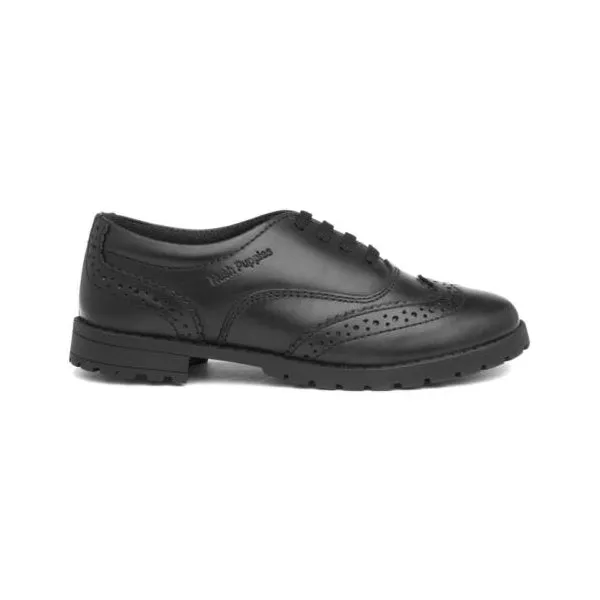 EADIE Girls Leather Oxford Shoes Black Patent