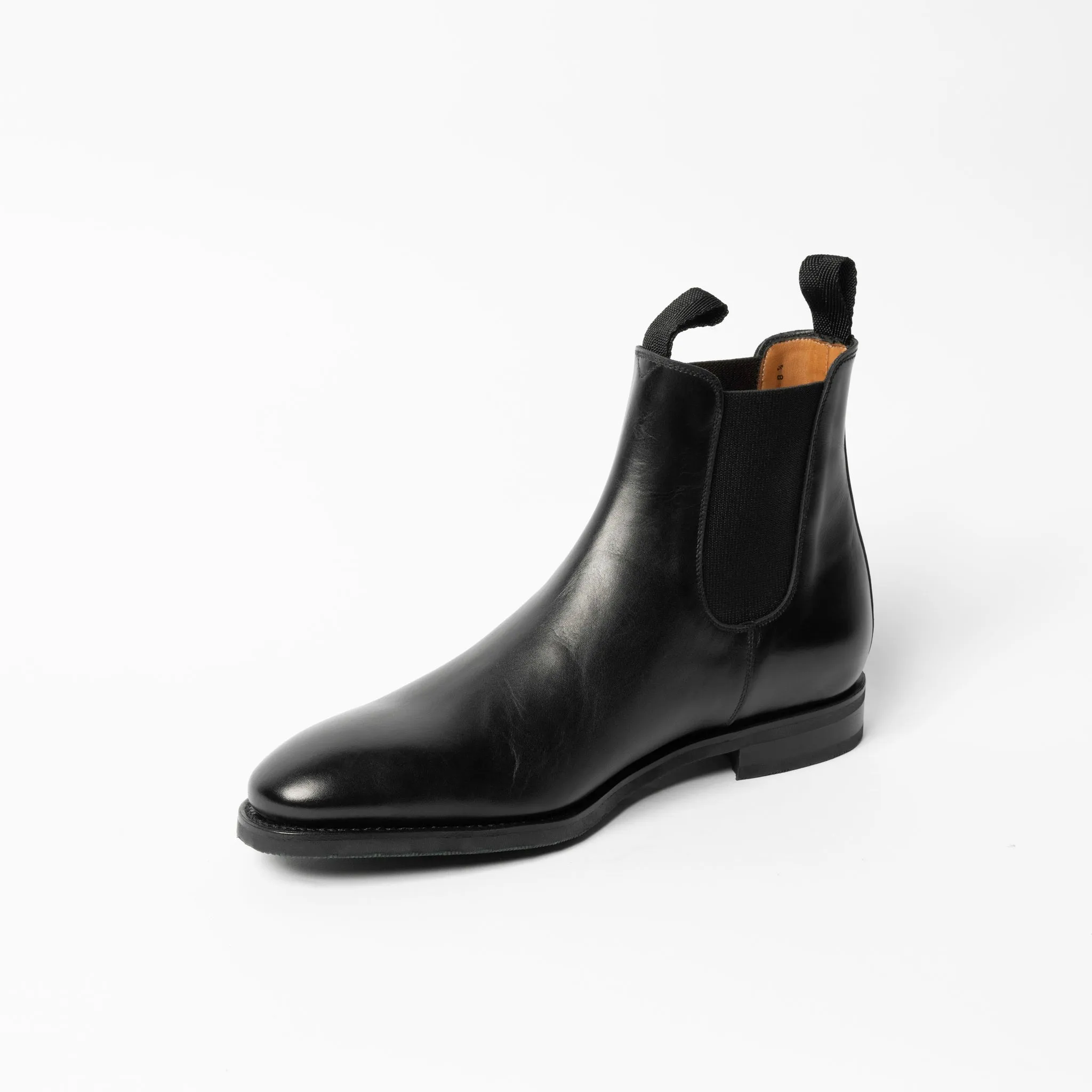 GOMMA CHELSEA BOOTS in BLACK LEATHER