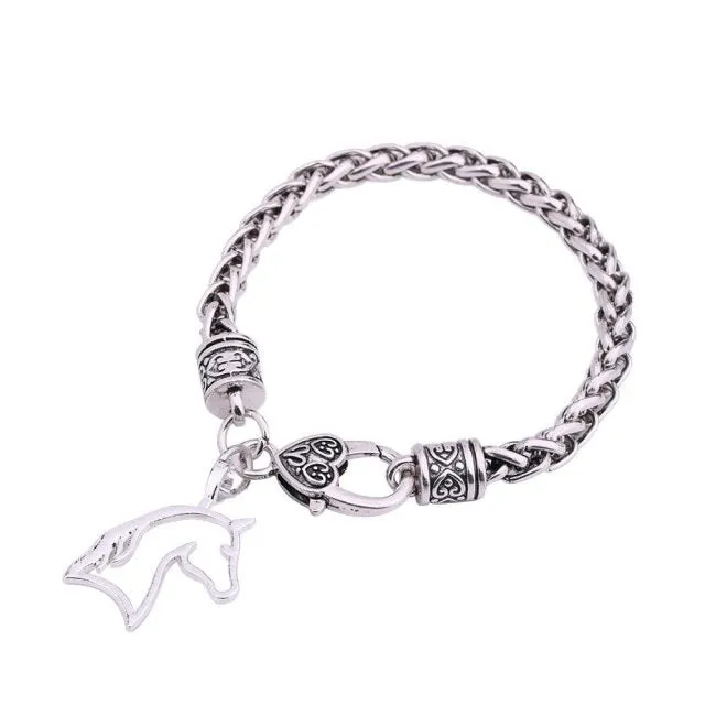 Gorgeous Silver Plated Horse Bracelet