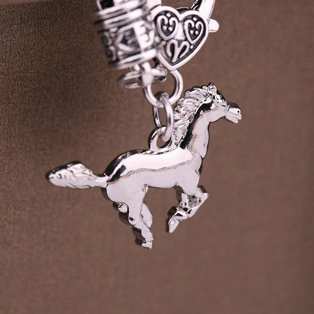 Gorgeous Silver Plated Horse Bracelet