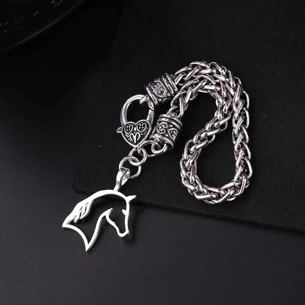 Gorgeous Silver Plated Horse Bracelet