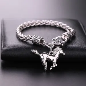 Gorgeous Silver Plated Horse Bracelet