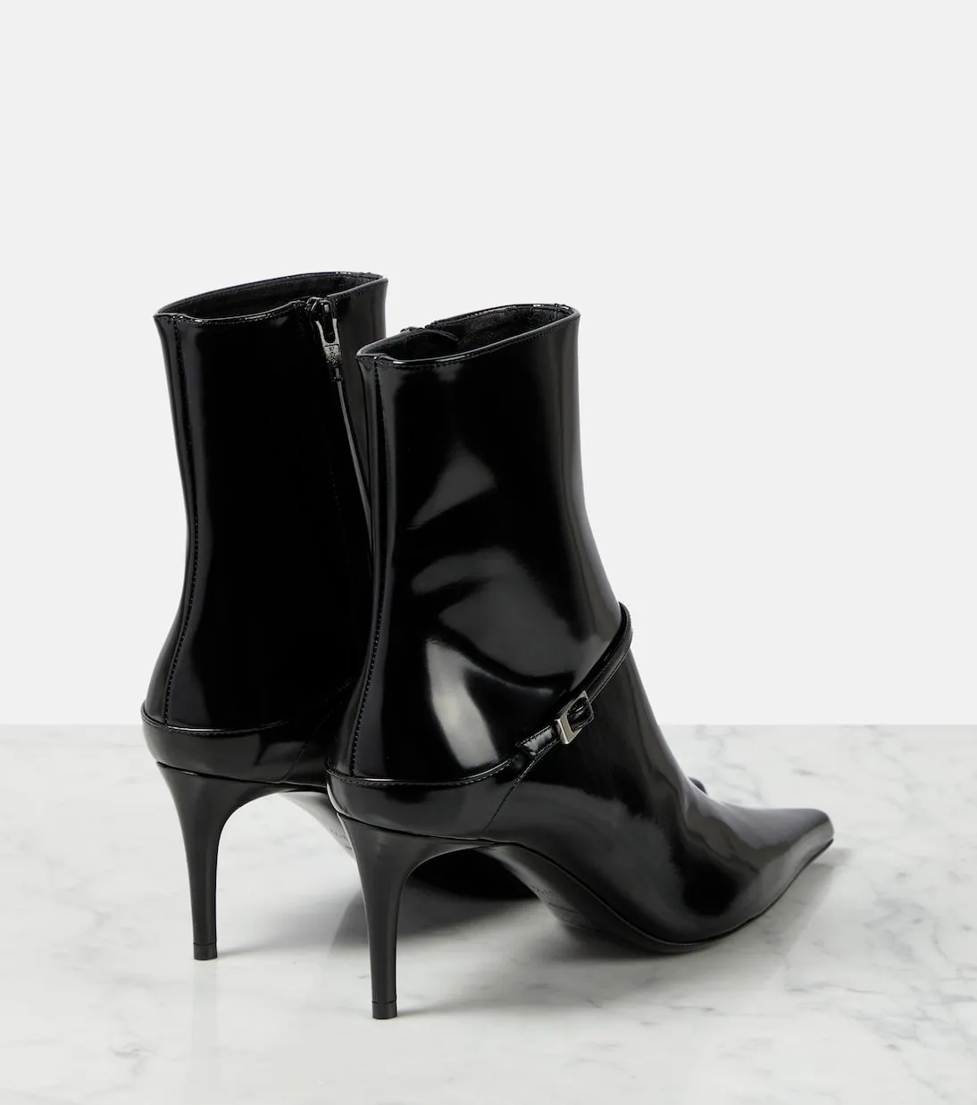 Hacker 70 Saint Laurent leather ankle boots, black