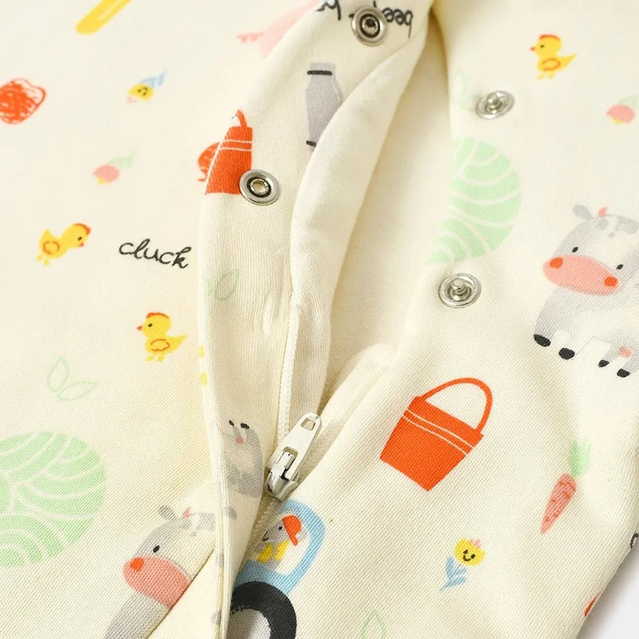 Kids Hoodie Sleep Suit with Booties