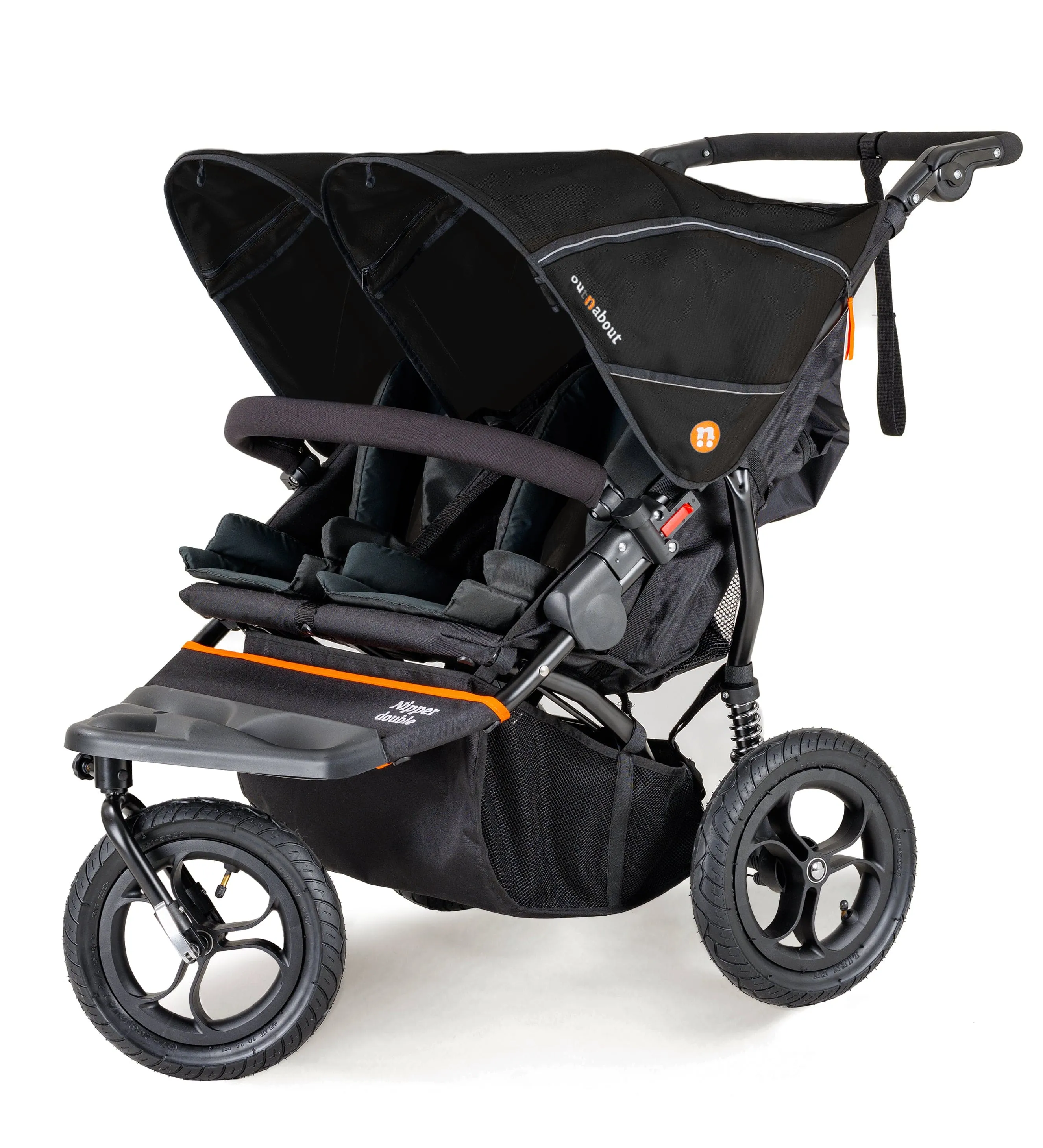 Out n About Nipper Double Duo Essentials Bundle in Summit Black