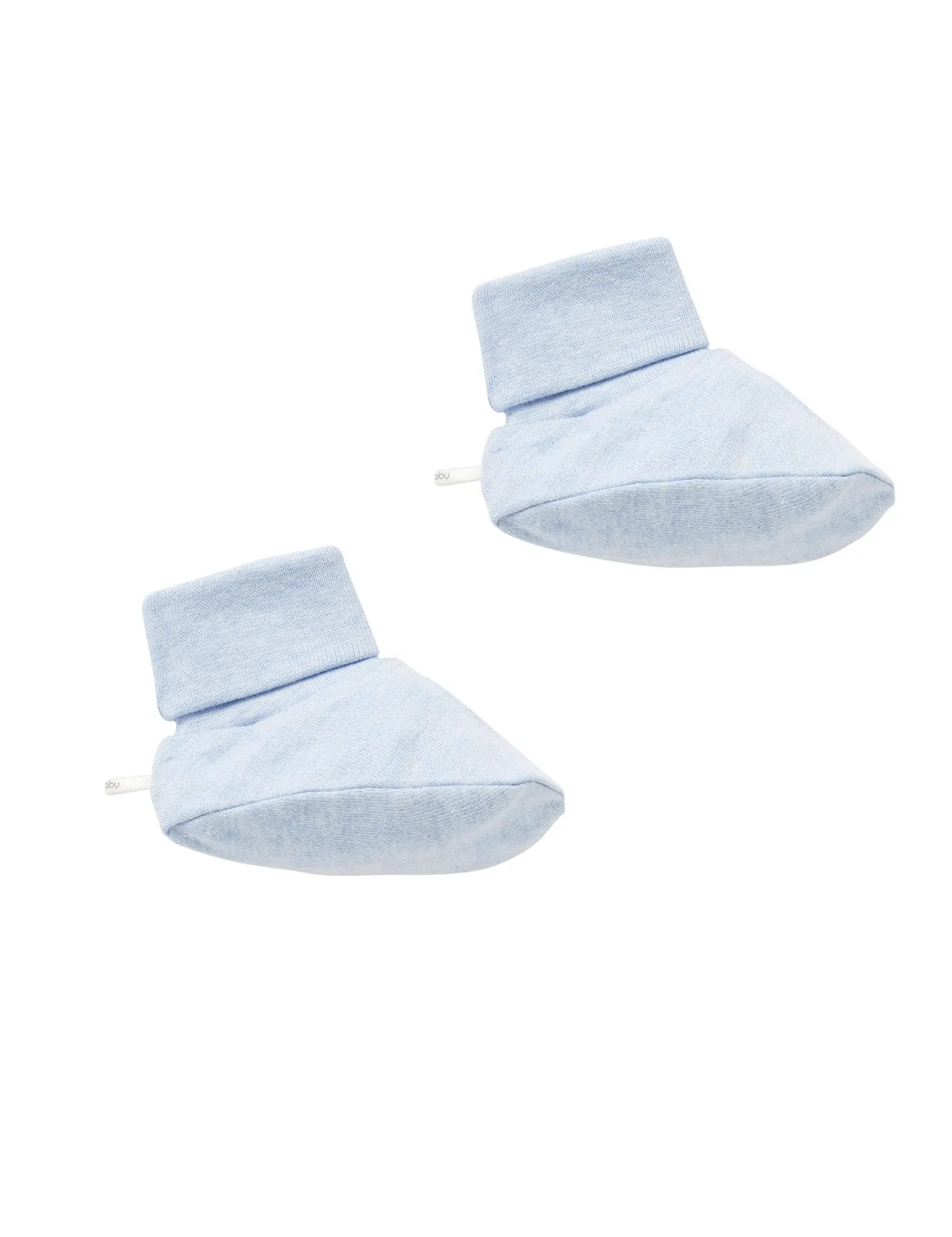 Pure Baby Booties Pale Blue Melange