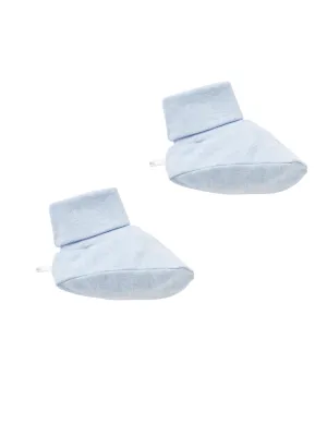 Pure Baby Booties Pale Blue Melange