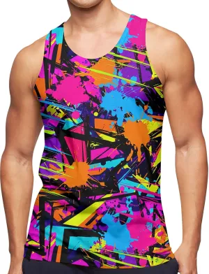 RAISEVERN Men's Tank Tops Summer Sleeveless Tee Cool Workout T-Shirts Beach Athletic Undershirts