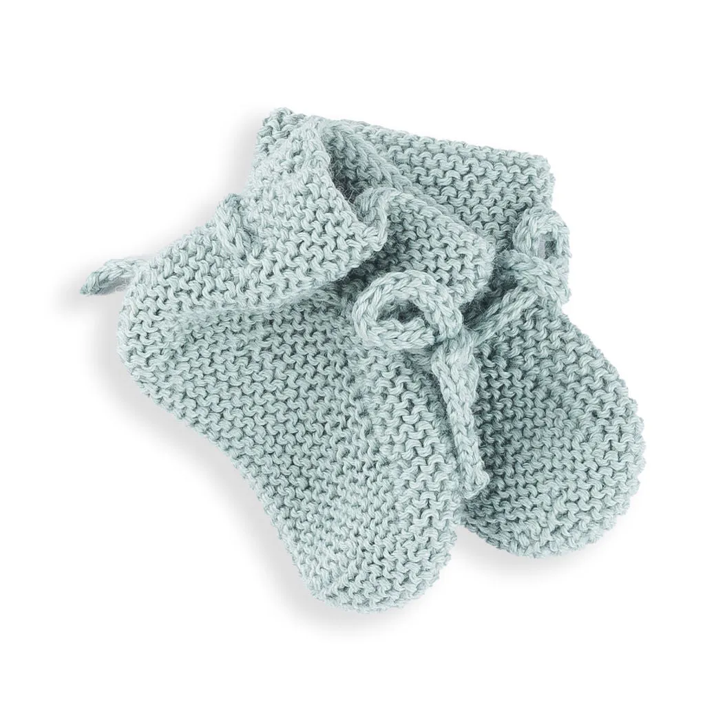 Sage Green Cableknit Booties