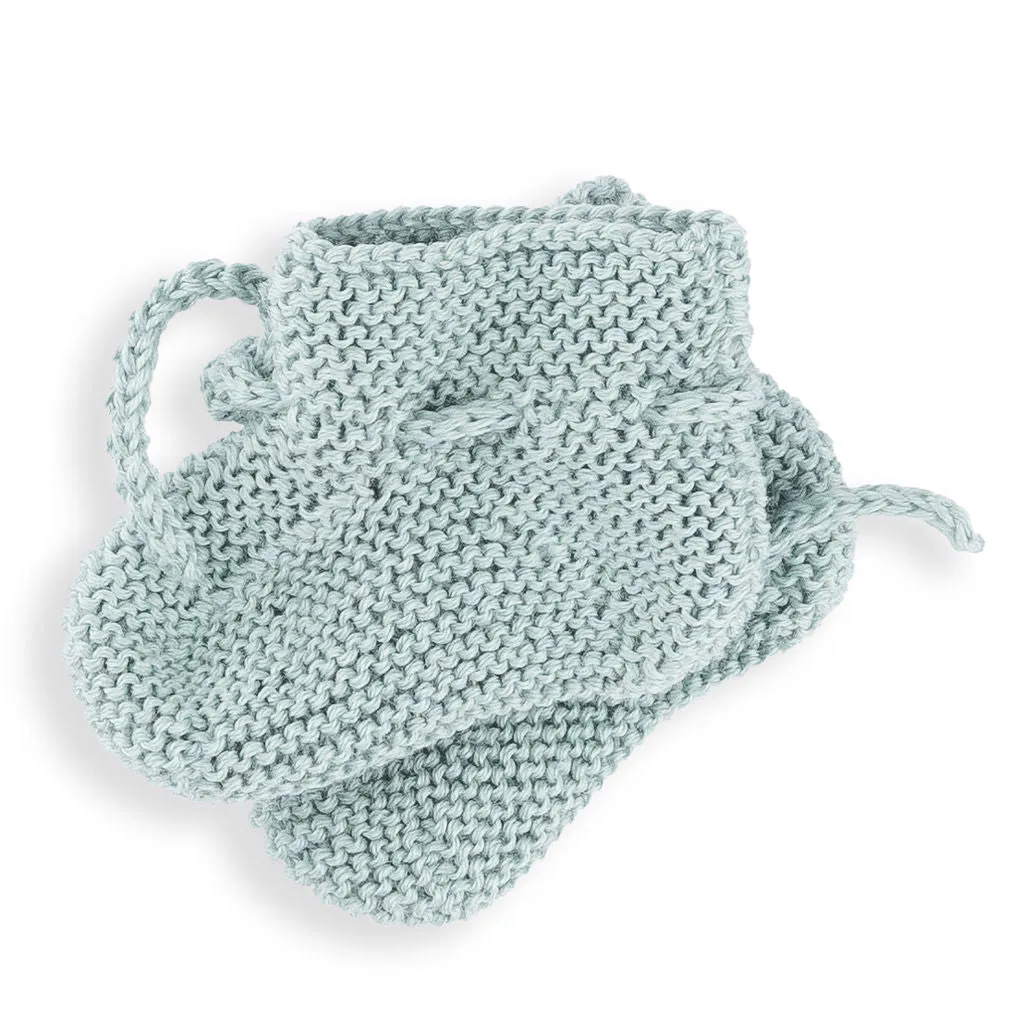 Sage Green Cableknit Booties