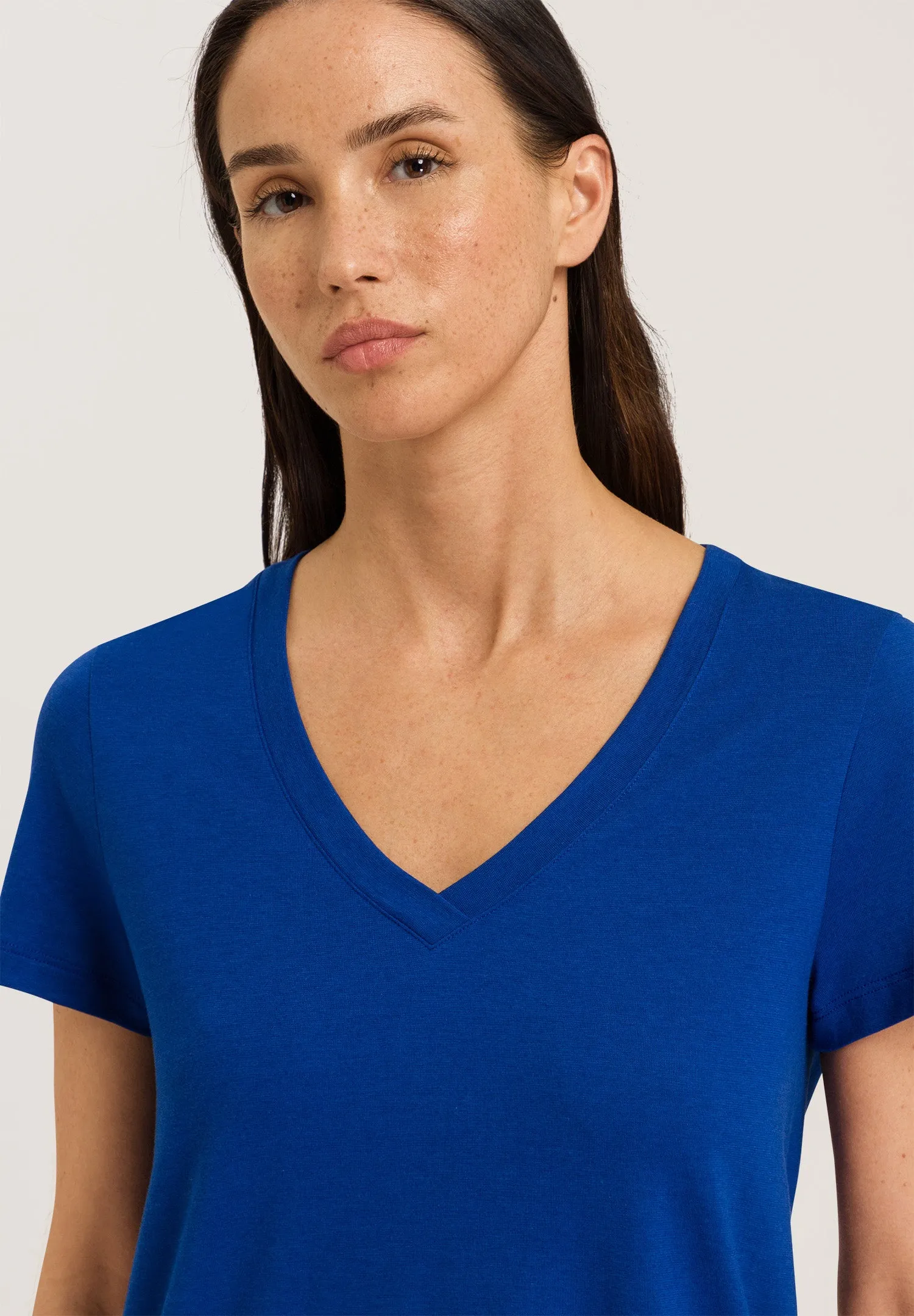 Sleep And Lounge V-Neck T-Shirt | Deep Indigo 77876-1653