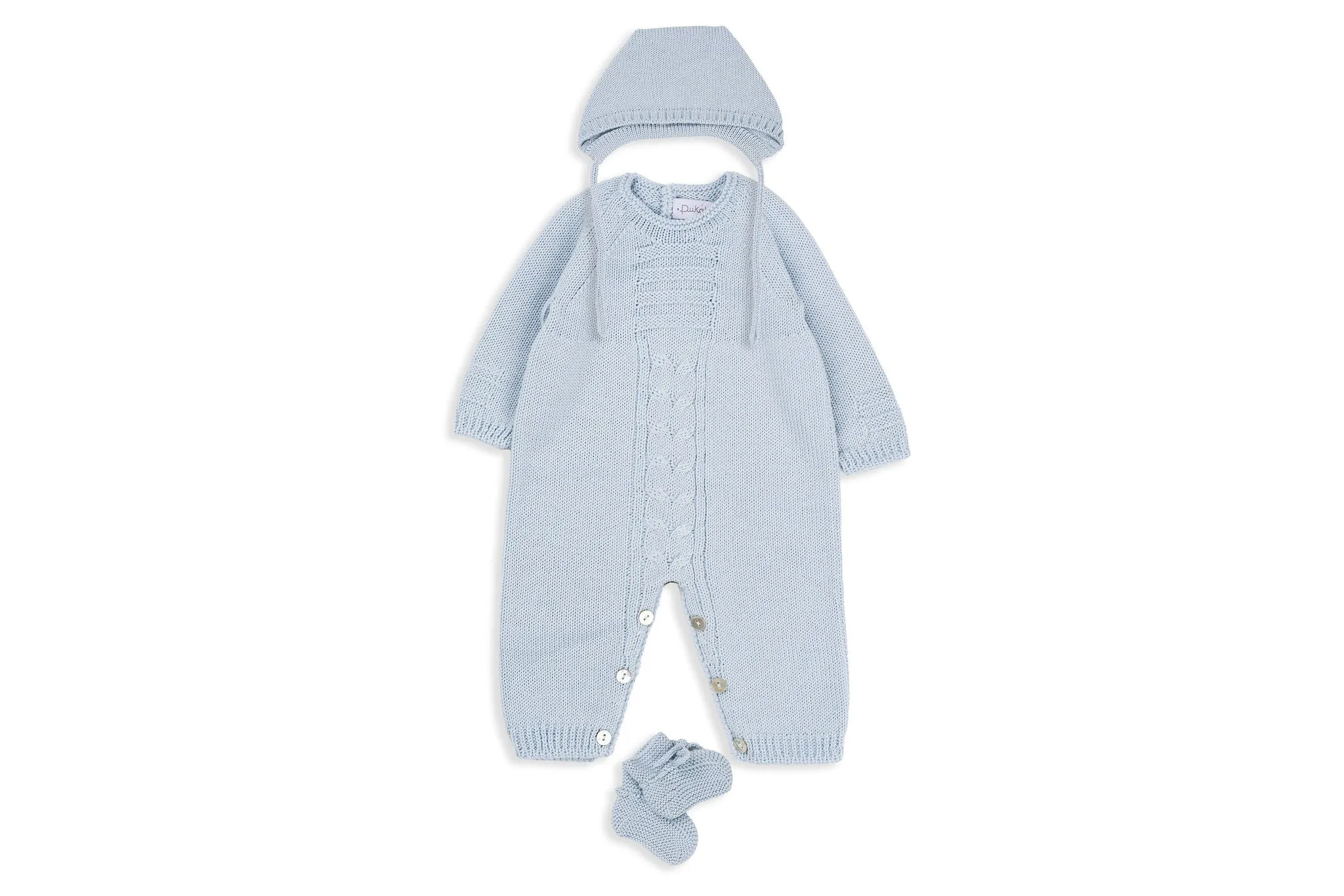 Soft Blue Wool Booties