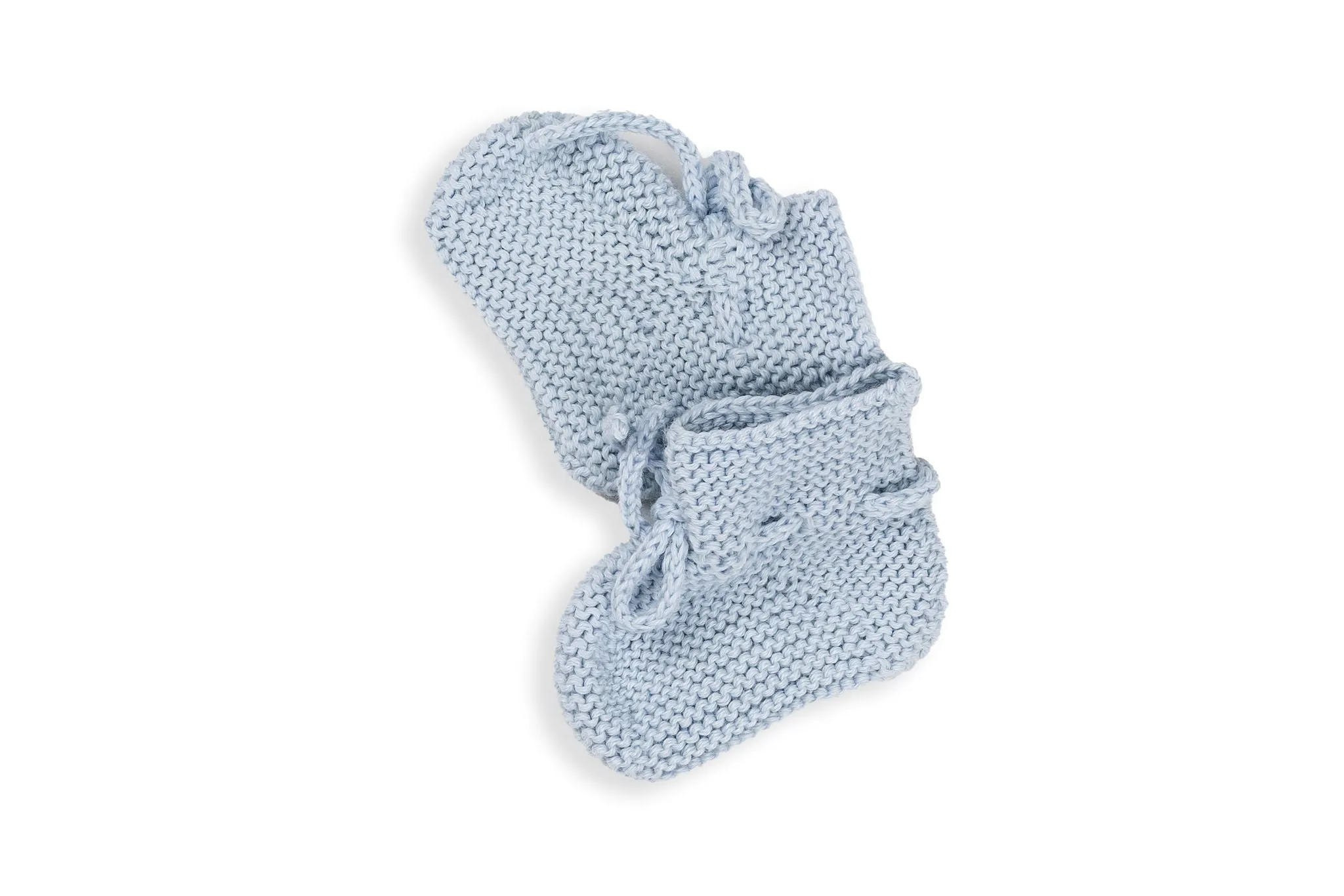 Soft Blue Wool Booties