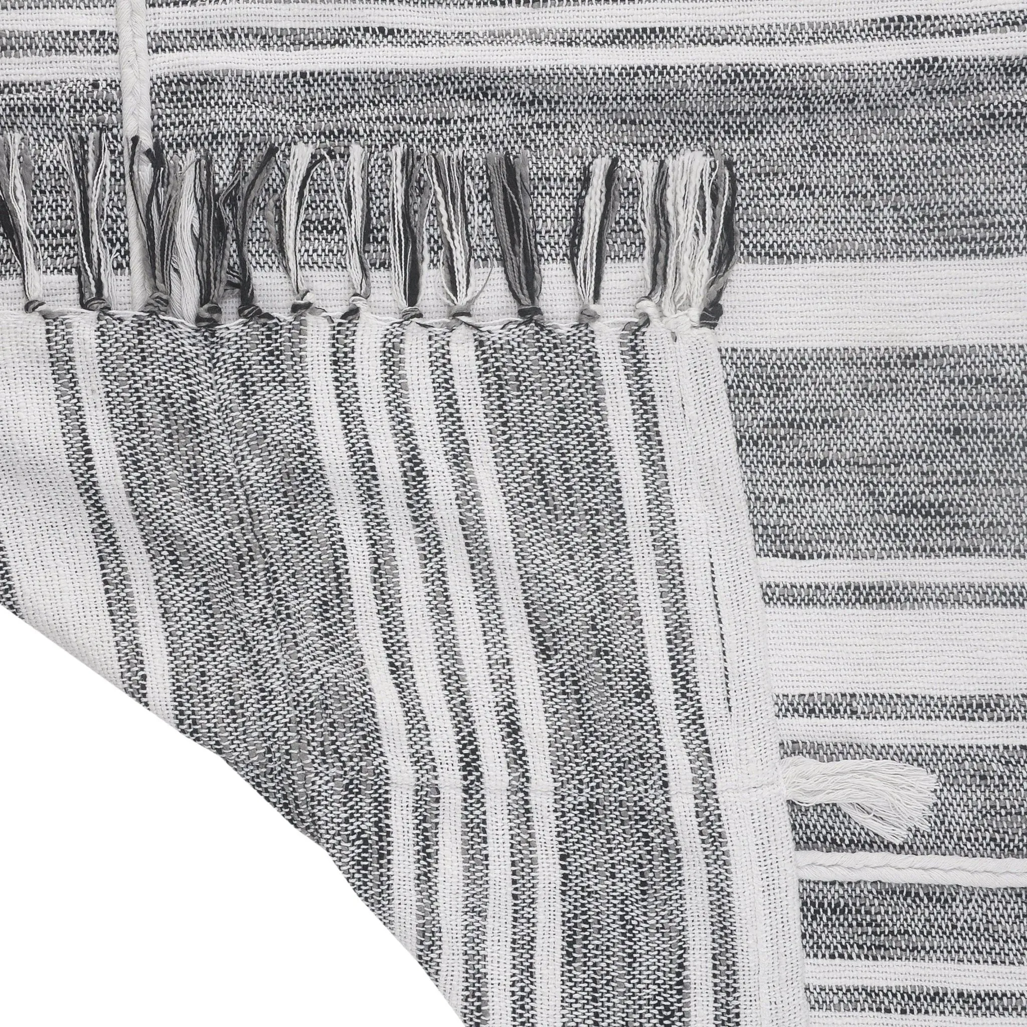 Throws Lr80192 Gray/White Throw Blanket