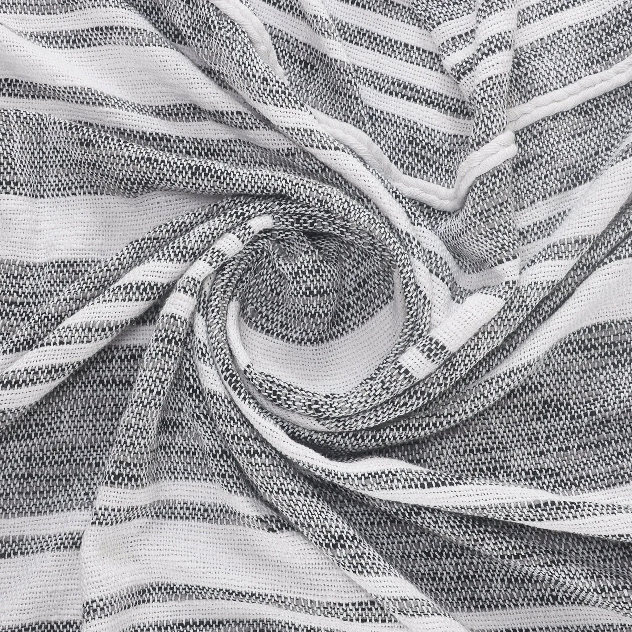 Throws Lr80192 Gray/White Throw Blanket