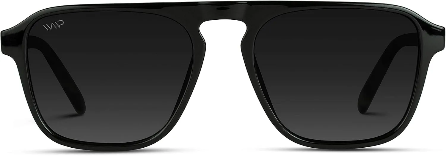 WearMe Pro Polarized Modern Aviator One-Bridge Square Mens Sunglasses