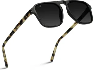 WearMe Pro Polarized Modern Aviator One-Bridge Square Mens Sunglasses